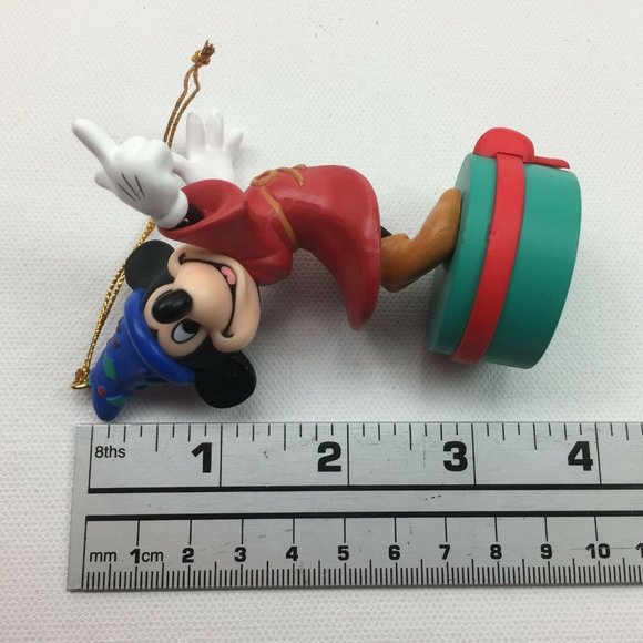 Vtg Groiler Fantasia Mickey Christmas Ornament Disney Sorcerer's Apprentice - Picture 11 of 12
